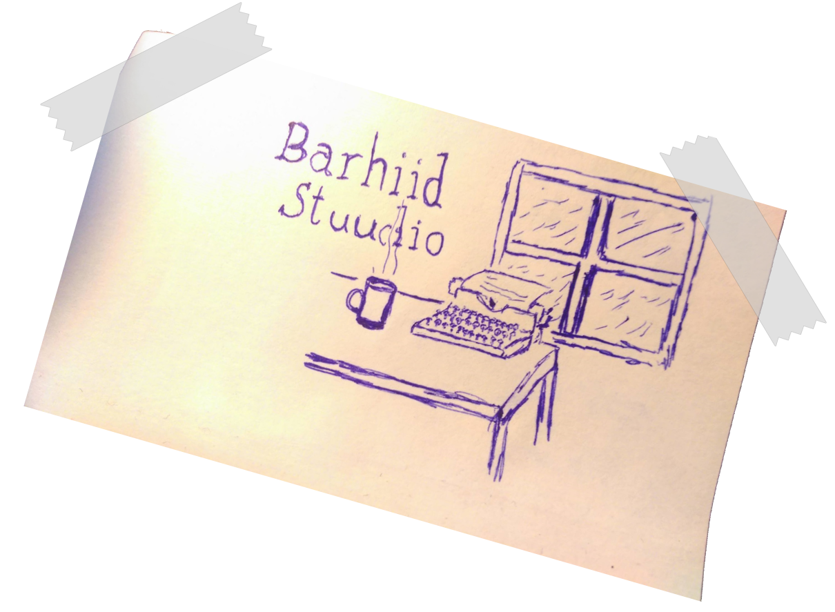 Barhiid Stuudio logo esialgne visand